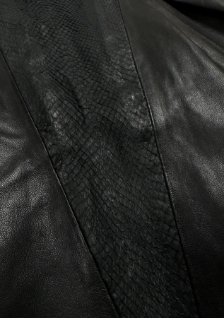 Кожаная стрейч юбка (Nero, S)