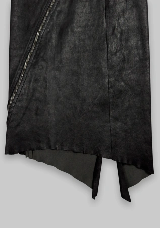 Кожаная стрейч юбка (BlackS)