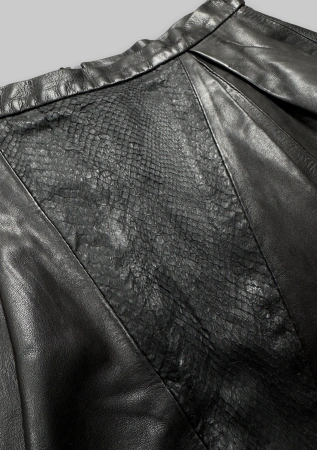 Кожаная стрейч юбка (Nero, S)