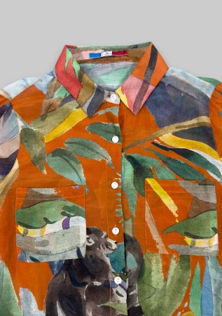 Рубашка Monkey Trees Rouge cs жен