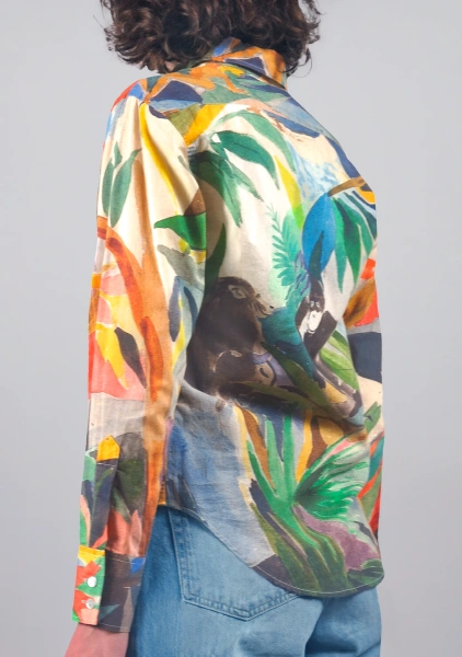 Рубашка Monkey trees жен