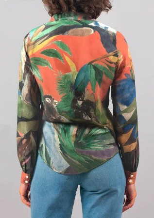 Рубашка Monkey Trees Rouge cs жен