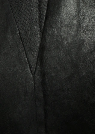 Кожаная стрейч юбка (BlackS)