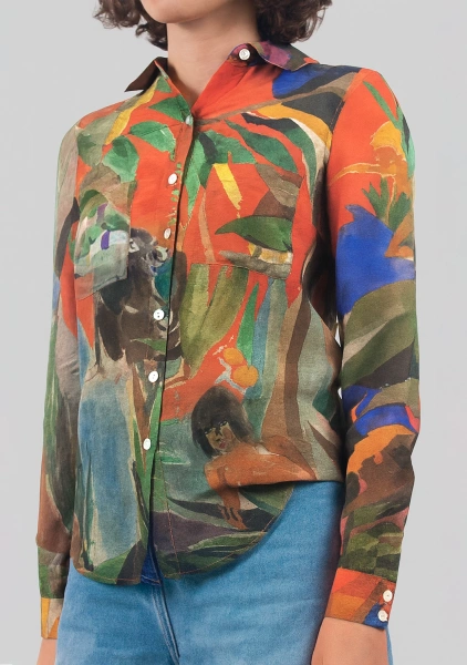 Рубашка Monkey Trees Rouge cs жен