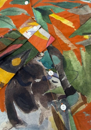 Рубашка Monkey Trees Rouge cs жен