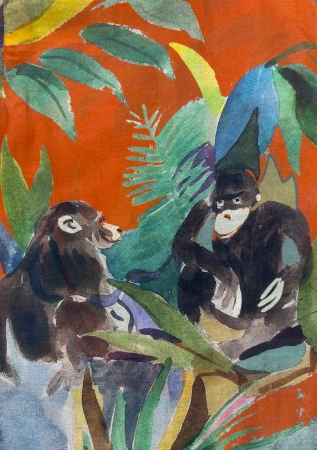 Рубашка Monkey Trees Rouge cs жен