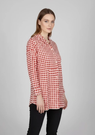 Рубашка Clementina жен (Red, XL)