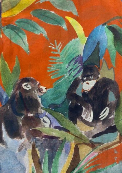 Рубашка Monkey Trees Rouge cs жен